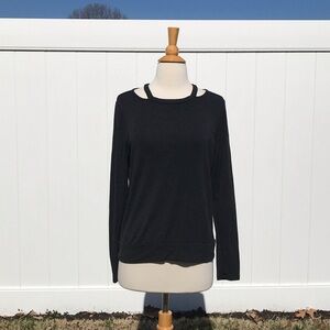 Ivanka Trump Charcoal Lightweight Long Sleeve Top Size Medium